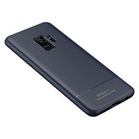 iPaky Carbon Fiber flexible TPU Samsung Galaxy S9 Μπλε