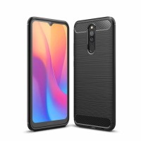 Θήκη Σιλικόνης Carbon TPU Fiber Brushed Xiaomi Redmi 8A Μαύρο