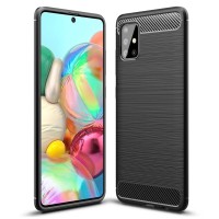Θήκη Σιλικόνης Carbon TPU Fiber Brushed Samsung Galaxy A51 Μαύρο