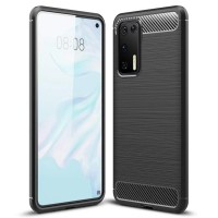 Θήκη Σιλικόνης Carbon TPU Fiber Brushed Huawei P40 Pro Μαύρο