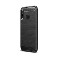 Θήκη Σιλικόνης Carbon TPU Fiber Brushed Huawei P40 Lite E Μαύρο