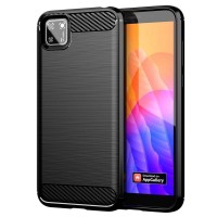 Θήκη Σιλικόνης Carbon TPU Fiber Brushed Huawei Y5p / Honor 9s Μαύρο