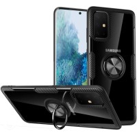Carbon Clear Ring TPU Samsung Galaxy S20 Μαύρο