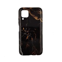 Θήκη Marble Silicon Huawei P40 Lite Black / Gold