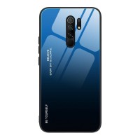 Glass Case Xiaomi Redmi 9 Μαύρο / Μπλε