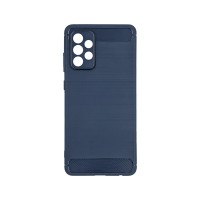 Θήκη Σιλικόνης Carbon TPU Fiber Brushed Samsung Galaxy A72 4G Μπλε