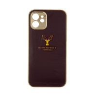 GKK Electroplate Glass Case Apple iPhone 12 Reindeer Κόκκινο