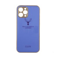GKK Electroplate Glass Case Apple iPhone 12 Pro Max Reindeer Λιλά