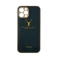 GKK Electroplate Glass Case Apple iPhone 12 Pro Max Reindeer Πράσινο