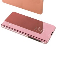 Clear View Cover Apple iPhone 12 / iPhone 12 Pro Ροζ Χρυσό