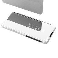 Clear View Cover Samsung Galaxy A02s Ασημί