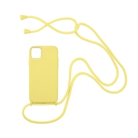 Θήκη Σιλικόνης με Κορδόνι CarryHang Sonique Apple iPhone 12 / iPhone 12 Pro Κίτρινο