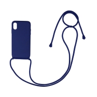 Θήκη Σιλικόνης με Κορδόνι CarryHang Sonique Apple iPhone X / iPhone XS Μπλε Σκούρο
