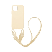 Θήκη Σιλικόνης με Strap CarryHang Sonique Apple iPhone 11 Pro Μπεζ