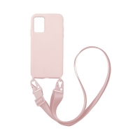 Θήκη Σιλικόνης με Strap CarryHang Sonique Samsung Galaxy A51 Ροζ