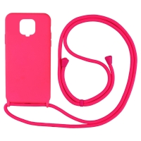 Θήκη Σιλικόνης με Κορδόνι CarryHang Sonique Xiaomi Redmi Note 9S/9 Pro Φουξ