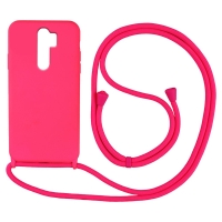 Θήκη Σιλικόνης με Κορδόνι CarryHang Sonique Xiaomi Redmi Note 8 Pro Φουξ