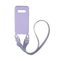 Θήκη Σιλικόνης με Strap CarryHang Sonique Samsung Galaxy S10 Λιλά