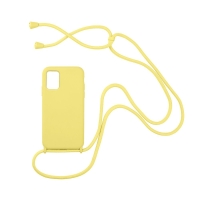 Θήκη Σιλικόνης με Κορδόνι CarryHang Sonique Samsung Galaxy A71 Κίτρινο