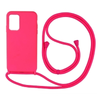 Θήκη Σιλικόνης με Κορδόνι CarryHang Sonique Samsung Galaxy A52 4G/5G / Galaxy A52s 5G Φουξ