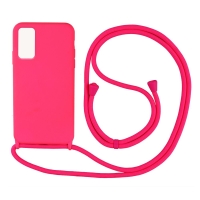 Θήκη Σιλικόνης με Κορδόνι CarryHang Sonique Xiaomi Redmi Note 10 5G / Poco M3 Pro 5G Φουξ