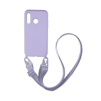 Θήκη Σιλικόνης με Strap CarryHang Sonique Huawei P30 Lite Λιλά