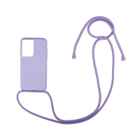 Θήκη Σιλικόνης με Κορδόνι CarryHang Sonique Samsung Galaxy S21 Ultra Λιλά