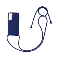 Θήκη Σιλικόνης με Κορδόνι CarryHang Sonique Samsung Galaxy S21 Μπλε Σκούρο