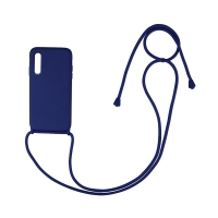 Θήκη Σιλικόνης με Κορδόνι CarryHang Sonique Samsung Galaxy A70/A70s Μπλε Σκούρο