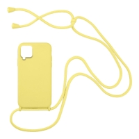 Θήκη Σιλικόνης με Κορδόνι CarryHang Sonique Samsung Galaxy A22 4G / Galaxy M32 4G / Galaxy M22 4G Κίτρινο