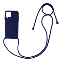 Θήκη Σιλικόνης με Κορδόνι CarryHang Sonique Samsung Galaxy A22 4G / Galaxy M32 4G / Galaxy M22 4G Μπλε Σκούρο