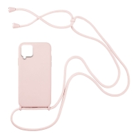 Θήκη Σιλικόνης με Κορδόνι CarryHang Sonique Samsung Galaxy A22 4G / Galaxy M32 4G / Galaxy M22 4G Ροζ