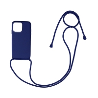 Θήκη Σιλικόνης με Κορδόνι CarryHang Sonique Apple iPhone 13 Pro Μπλε Σκούρο
