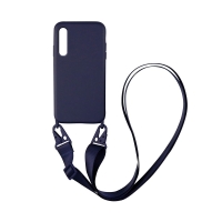 Θήκη Σιλικόνης με Strap CarryHang Sonique Samsung Galaxy A70/A70s Μπλε Σκούρο