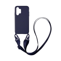 Θήκη Σιλικόνης με Strap CarryHang Sonique Samsung Galaxy A32 4G Μπλε Σκούρο