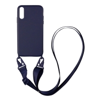 Θήκη Σιλικόνης με Strap CarryHang Sonique Xiaomi Redmi 9A / Redmi 9AT Μπλε Σκούρο