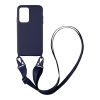 Θήκη Σιλικόνης με Strap CarryHang Sonique Xiaomi Redmi 10 / Redmi 10 2022 Μπλε Σκούρο