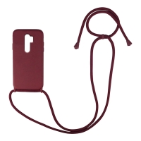 Θήκη Σιλικόνης με Κορδόνι CarryHang Sonique Xiaomi Redmi Note 8 Pro Μπορντώ