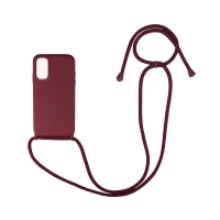 Θήκη Σιλικόνης με Κορδόνι CarryHang Sonique Xiaomi Poco M3 / Redmi 9T Μπορντώ