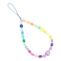 Βραχιόλι Λουράκι Κινητού  Phone Strap Jewelry 24cm Colorful Heart
