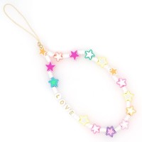 Βραχιόλι Λουράκι Κινητού  Phone Strap Jewelry 24cm Colorful Star