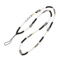 Κολιέ Λουράκι Κινητού Phone Strap Jewelry 80cm Black Love