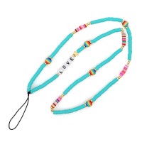 Κολιέ Λουράκι Κινητού Phone Strap Jewelry 60cm Blue Love