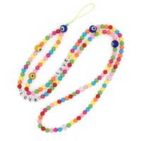 Κολιέ Λουράκι Κινητού Phone Strap Jewelry 80cm Colorful Crystal