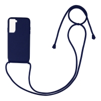 Θήκη Σιλικόνης με Κορδόνι CarryHang Sonique Samsung Galaxy S21 FE Μπλε Σκούρο