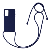Θήκη Σιλικόνης με Κορδόνι CarryHang Sonique Samsung Galaxy A03s Μπλε Σκούρο