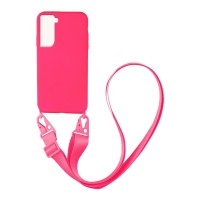 Θήκη Σιλικόνης με Strap CarryHang Sonique Samsung Galaxy S22 Φουξ