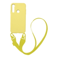 Θήκη Σιλικόνης με Strap CarryHang Sonique Xiaomi Redmi Note 8 / Redmi Note 8 2021 Κίτρινο