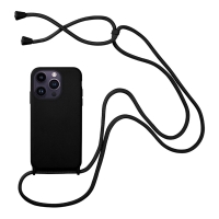 Θήκη Σιλικόνης με Κορδόνι CarryHang Sonique Apple iPhone 14 Pro Μαύρο