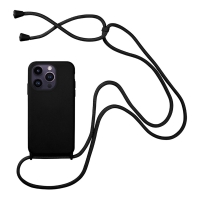 Θήκη Σιλικόνης με Κορδόνι CarryHang Sonique Apple iPhone 14 Pro Max Μαύρο